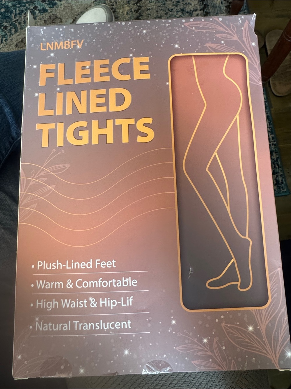 Women’s Fleece Lined Tights - Natural Translucent